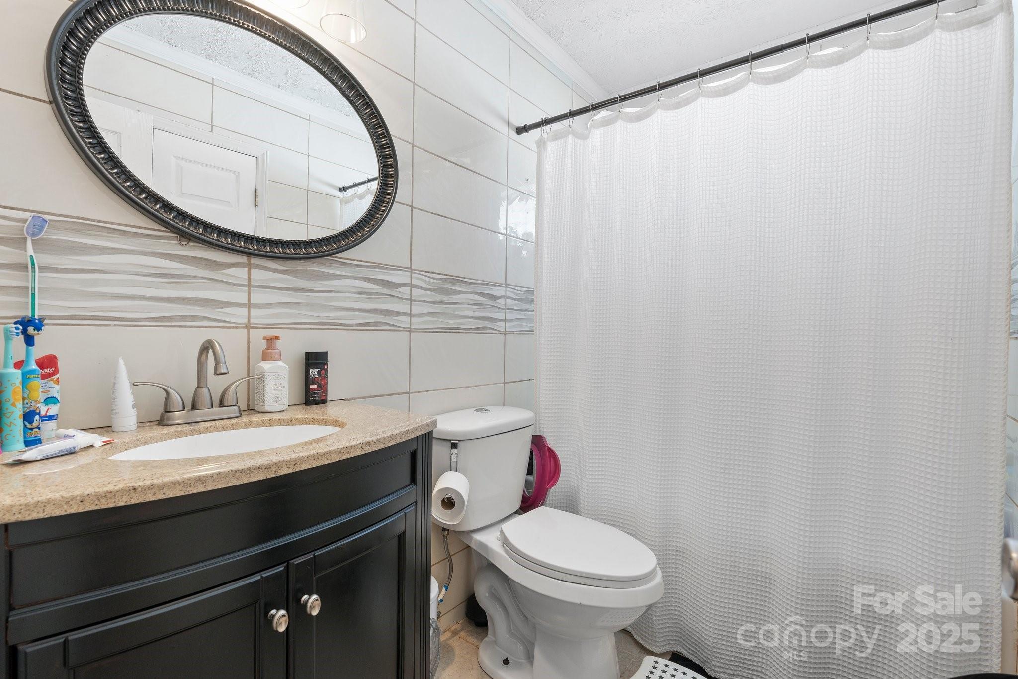 2596 Sweetbriar Circle Lenoir, NC 28645 - Photo 15 of 47 a bathroom with a sink a toilet and a mirror