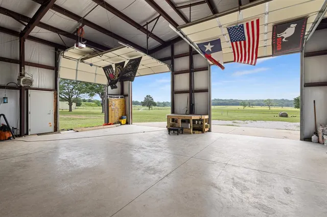 a view of a indoor garage