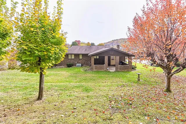 an aerial view of houses and roads
