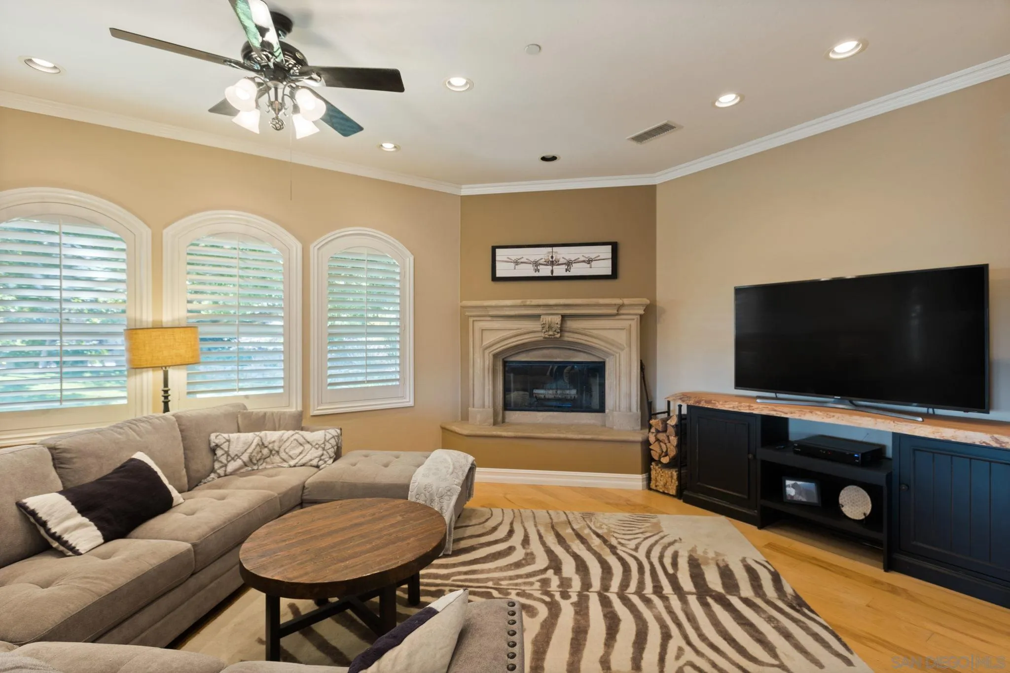 30419 Canyon Estates Road Vista, CA 92084 - Photo 28 of 75 a living room with furniture and a flat screen tv