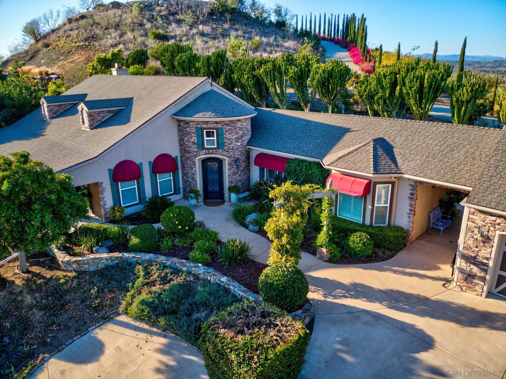 30419 Canyon Estates Road Vista, CA 92084 - Photo 72 of 75 a front view of house with yard and green space
