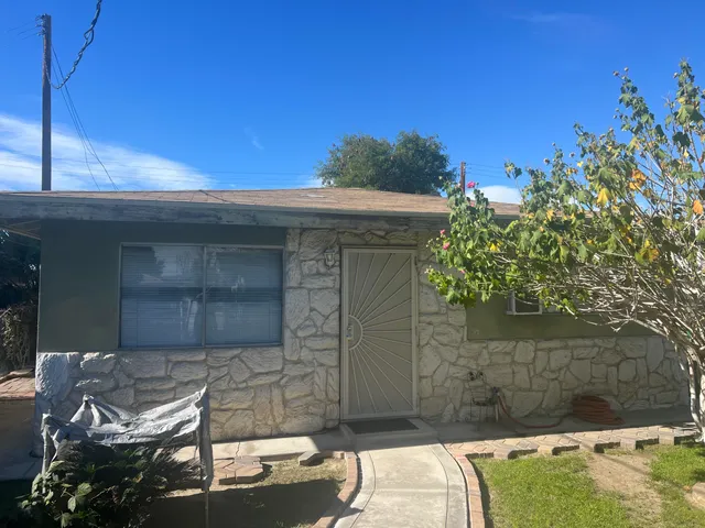 view of backyard with cabin