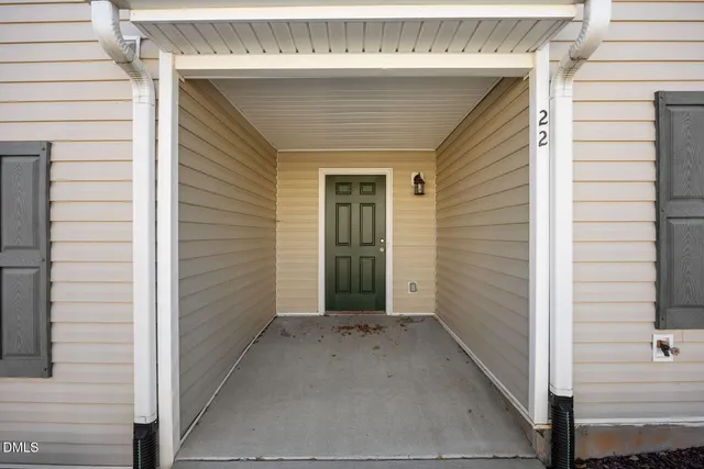 a view of front door of a house