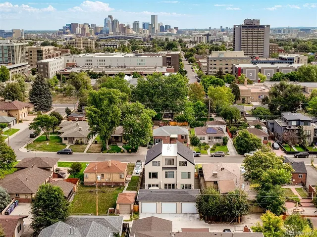 an aerial view of a city