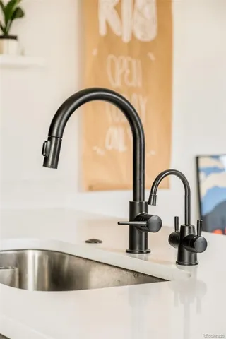 a close view of sink