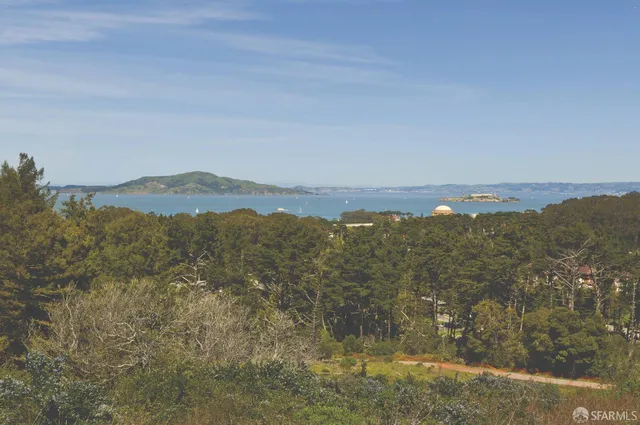 a front view of a building with street