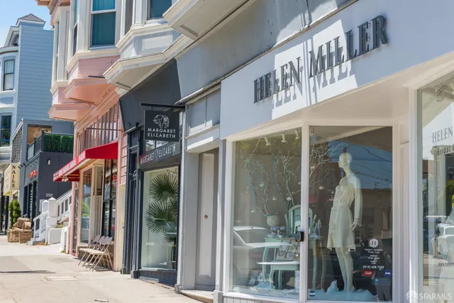 a view of a building along with street view