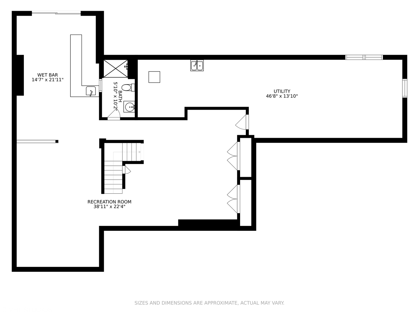6318 Martin Drive Willowbrook, IL 60527 - Photo 26 of 33 a picture of a room with a floor in a white refrigerator with white wall