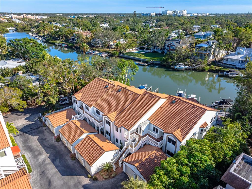 866 Hudson Avenue, Unit 866 Sarasota, FL 34236 - Photo 34 of 38 an aerial view of a house with a lake view