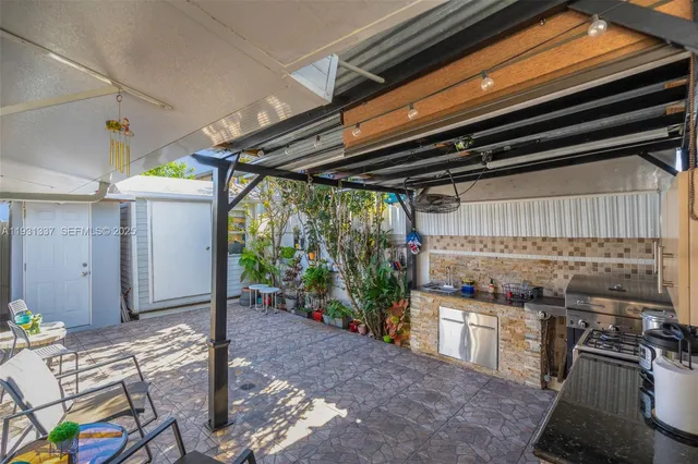 a view of a storage room