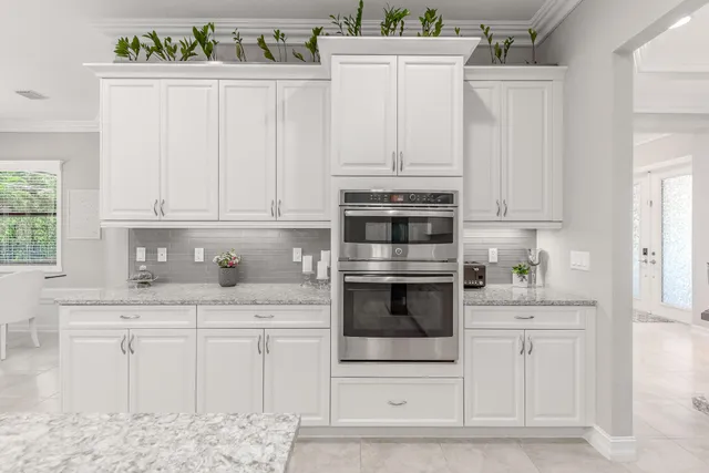 a bathroom with a stove