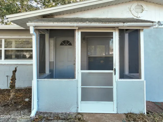 a view of front door