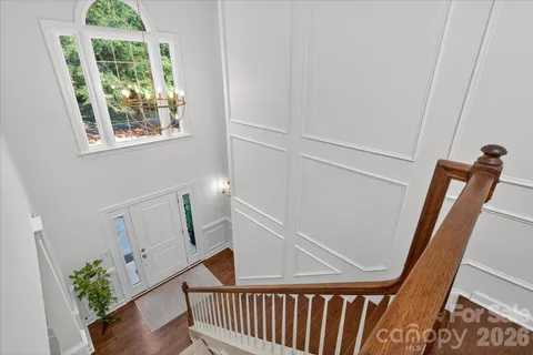 a view of entryway with wooden floor