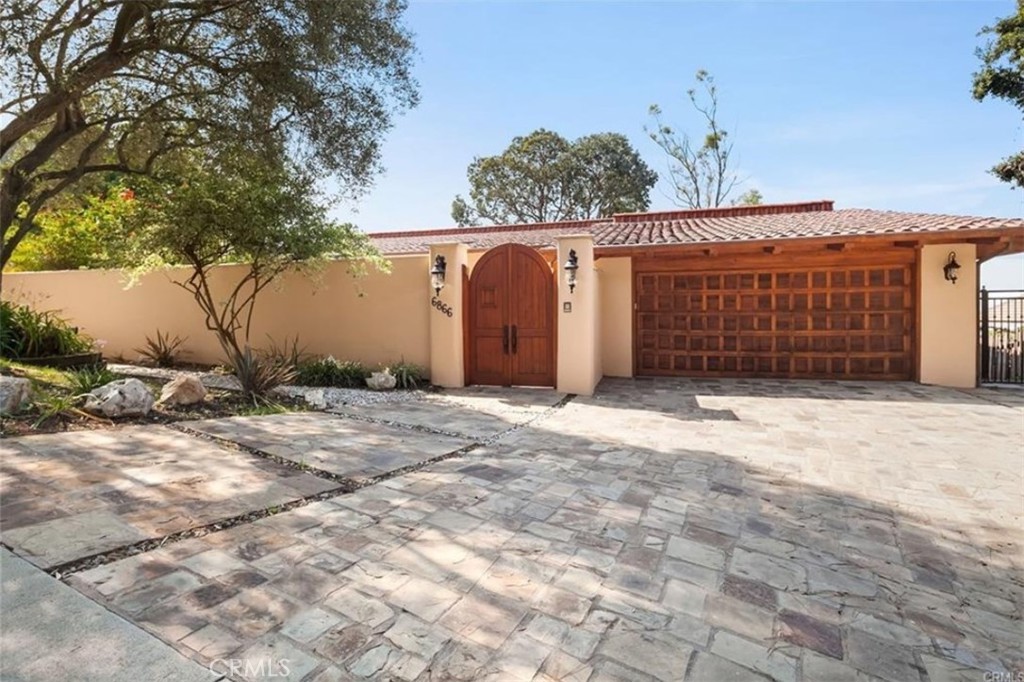 6866 Crest Road Rancho Palos Verdes, CA 90275 - Photo 1 of 7 Front of property - driveway, garage and gated entry