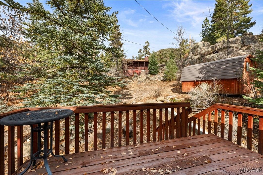 1289 Canyon Road Fawnskin, CA 92333 - Photo 7 of 23 a view of wooden deck