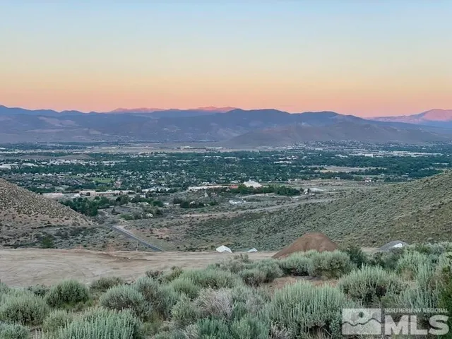 a view of an outdoor space and mountain view