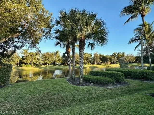 a view of a lake with houses