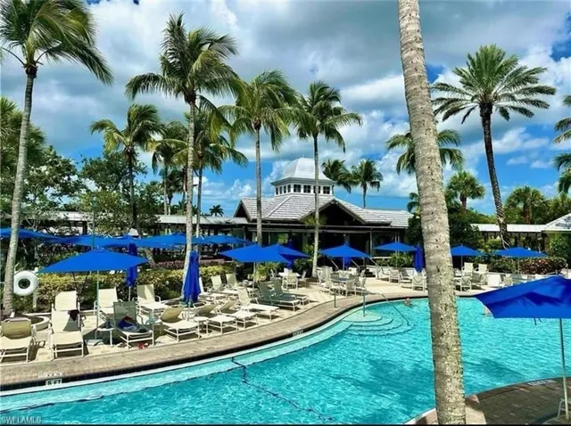 a view of a table and chairs in patio
