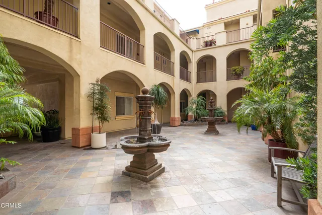 a view of a flower pot with a potted plant
