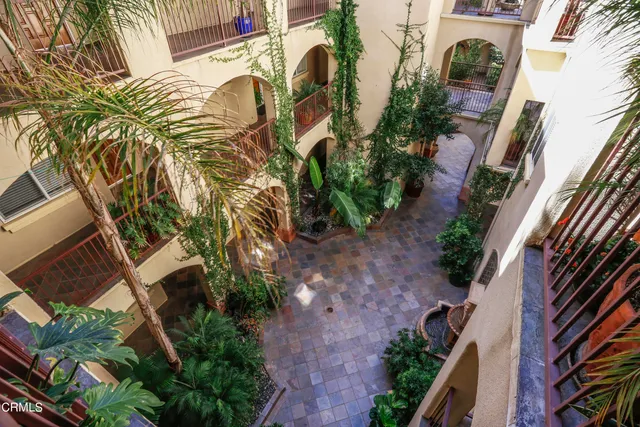 a view of a building with many windows