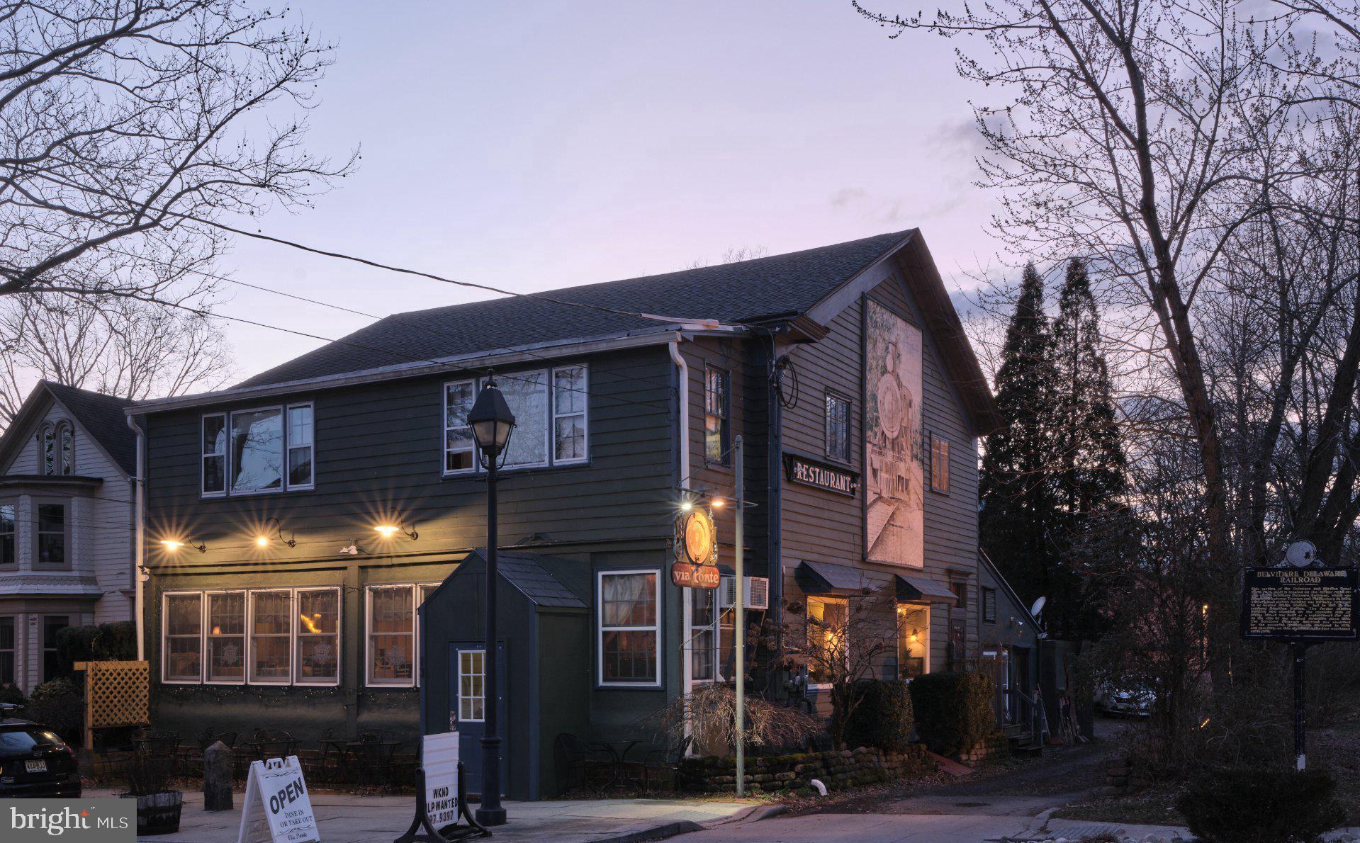 13 Bridge Street, Unit 2 Stockton, NJ 08559 - Photo 1 of 7 Charming eatery at twilight glow.