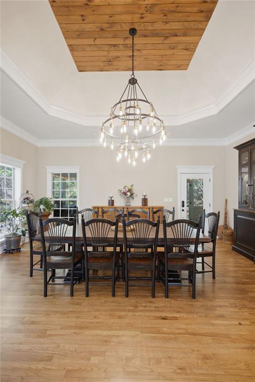 1852 Oak Grove Road Dahlonega, GA 30533 - Photo 29 of 68 a view of a dining room with furniture window and wooden floor