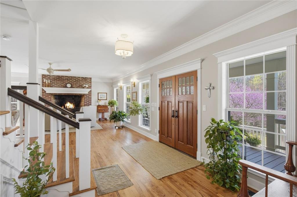 1852 Oak Grove Road Dahlonega, GA 30533 - Photo 31 of 68 a living room with furniture and a fireplace