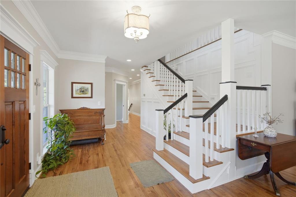 1852 Oak Grove Road Dahlonega, GA 30533 - Photo 32 of 68 a view of entryway livingroom and hall with wooden floor