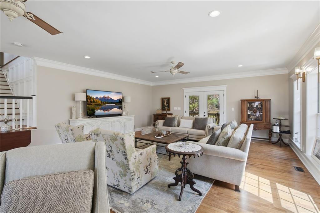 1852 Oak Grove Road Dahlonega, GA 30533 - Photo 36 of 68 a living room with furniture and a flat screen tv