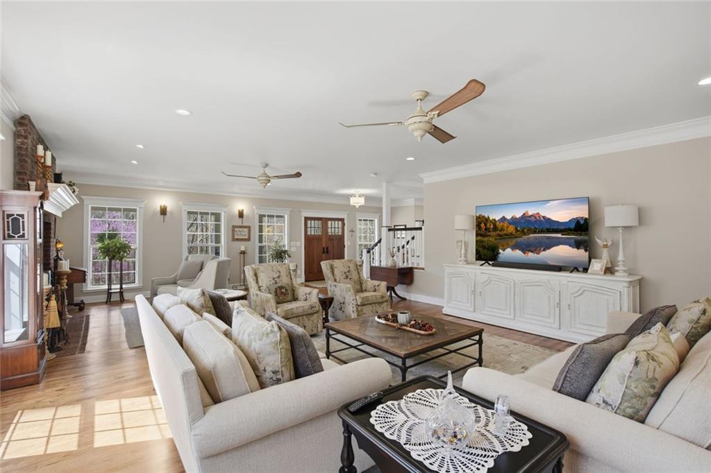 1852 Oak Grove Road Dahlonega, GA 30533 - Photo 37 of 68 a living room with furniture and a flat screen tv