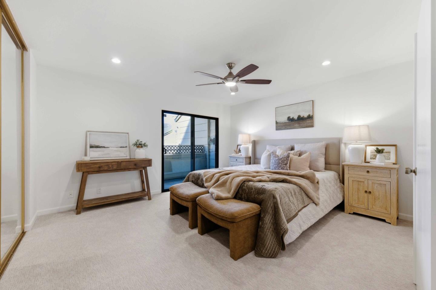 3115 Heather Ridge Drive San Jose, CA 95136 - Photo 11 of 22 a bedroom with a bed and ceiling fan