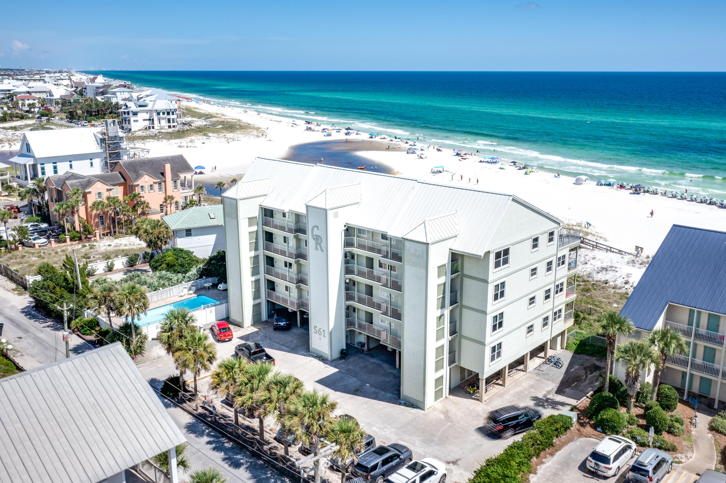 561 Eastern Lake Road, Unit 202 Santa Rosa Beach, FL 32459 - Photo 25 of 32 a view of a city and an ocean view
