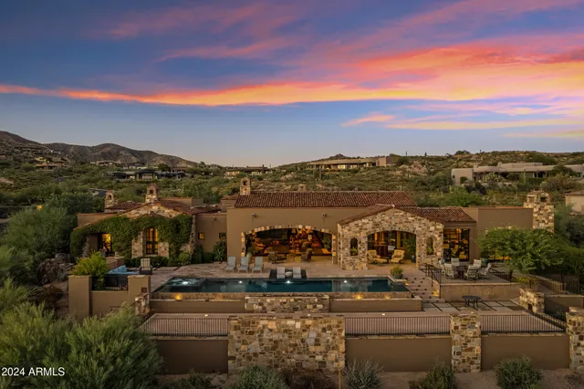 a view of a terrace with a garden