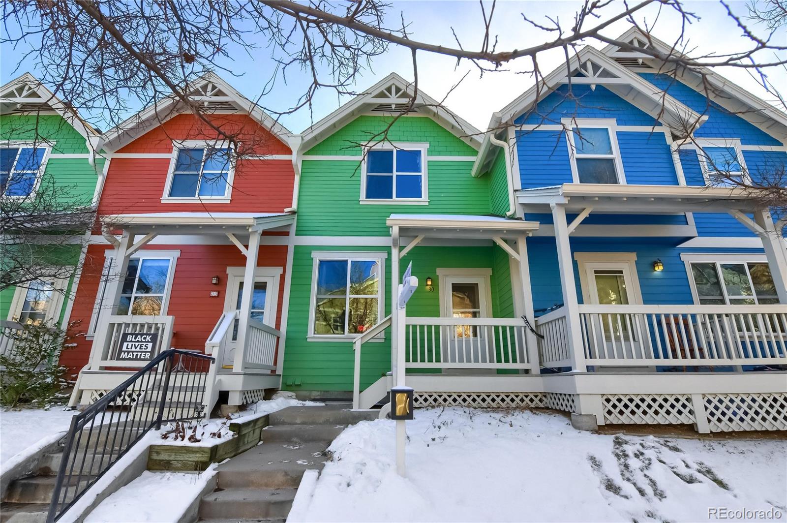 a front view of a house