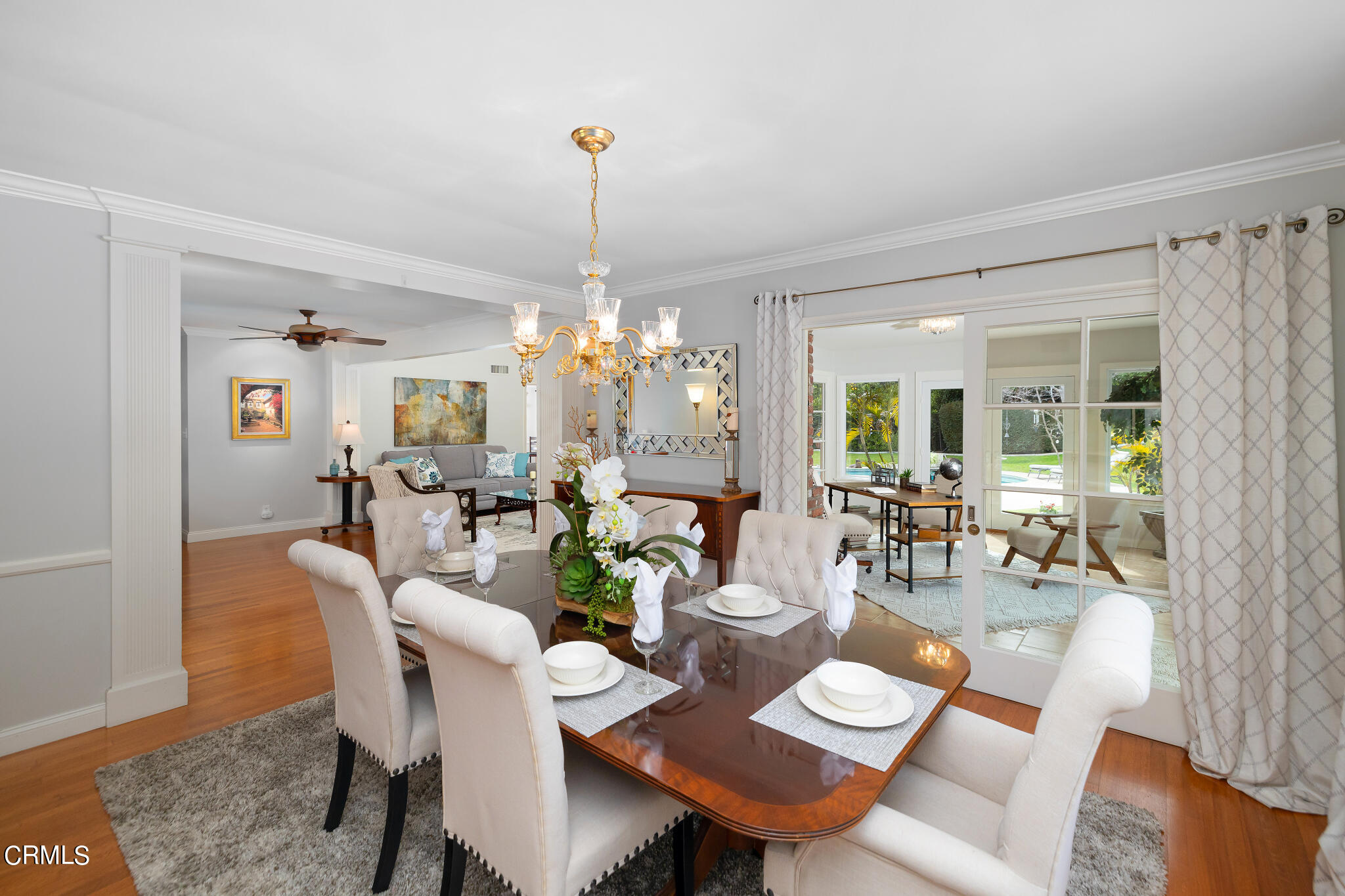 1825 Elevado Avenue Arcadia, CA 91006 - Photo 19 of 63 a view of a dining room with furniture window and wooden floor