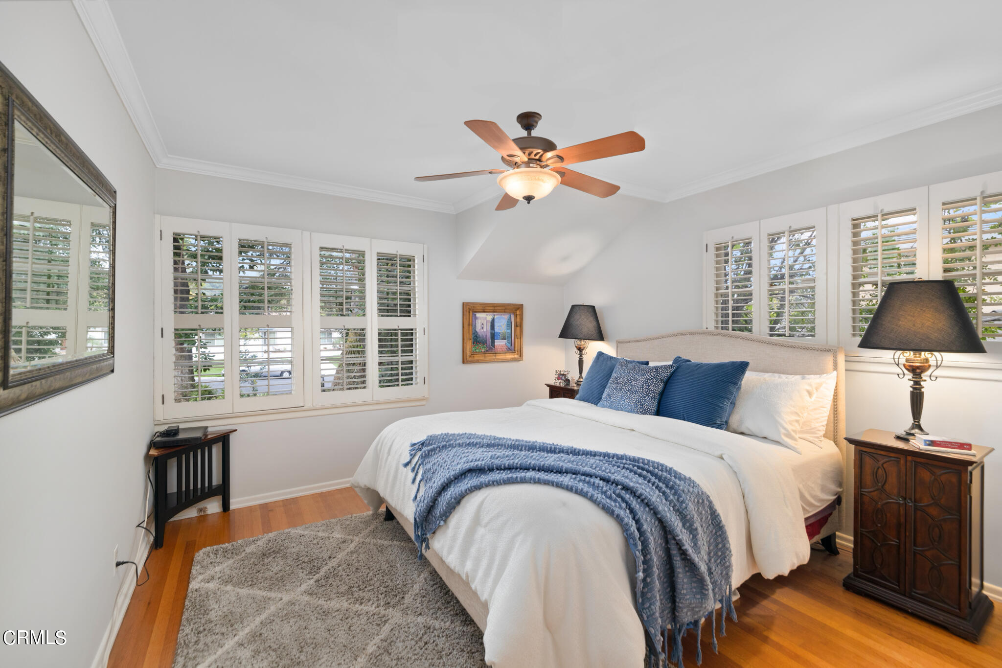 1825 Elevado Avenue Arcadia, CA 91006 - Photo 43 of 63 a spacious bedroom with a large bed and a chandelier