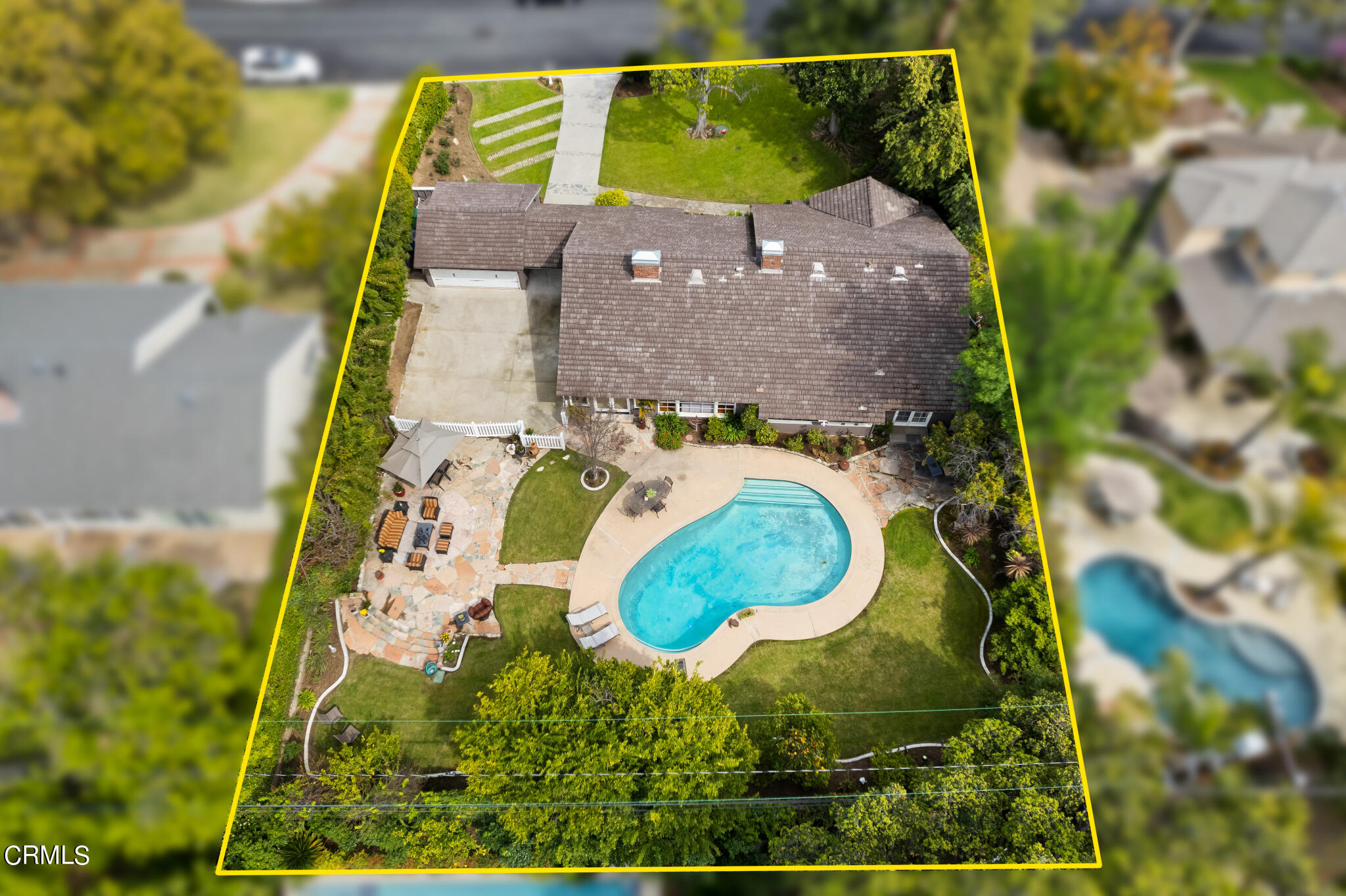 1825 Elevado Avenue Arcadia, CA 91006 - Photo 63 of 63 an aerial view of a house with a swimming pool