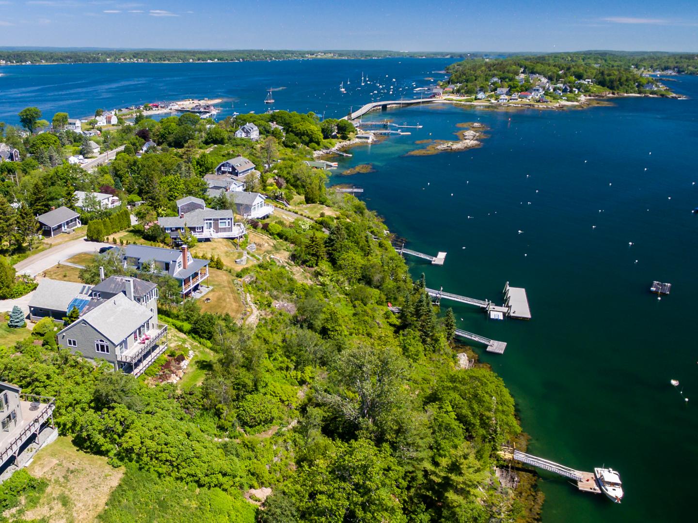 28 Water Cove Road Harpswell, ME 04003 - Photo 2 of 39 97-Aerial - Cribstone Bridge View from P
