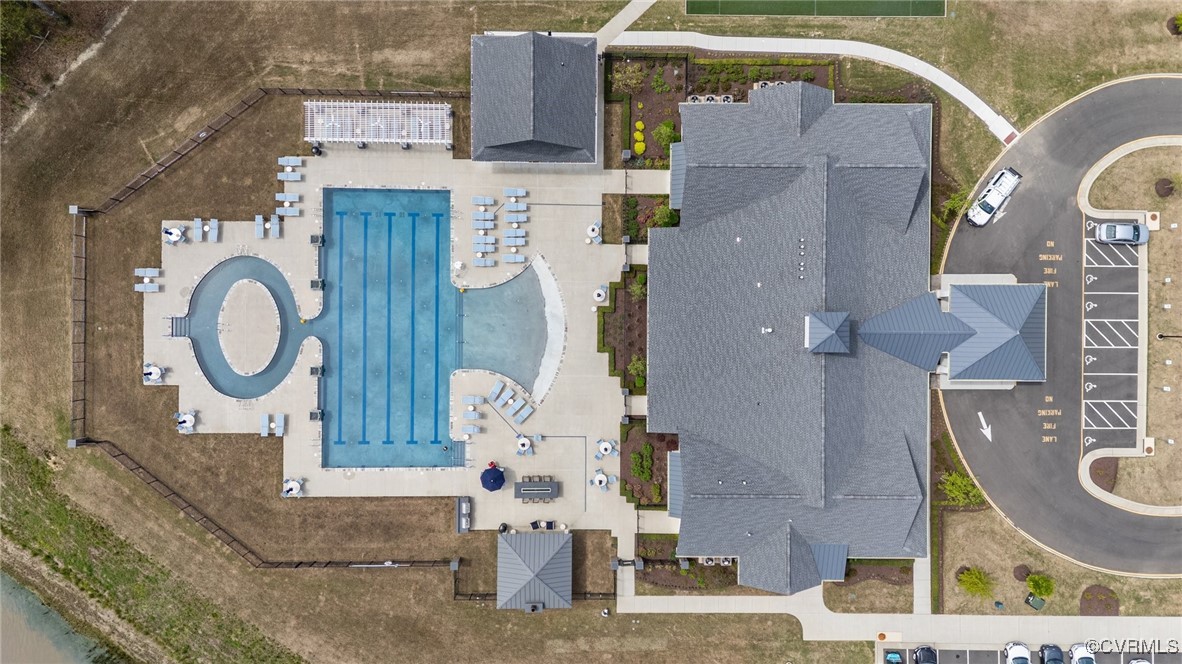 8106 West Danube Loop New Kent, VA 23124 - Photo 44 of 48 an aerial view of residential houses with outdoor space