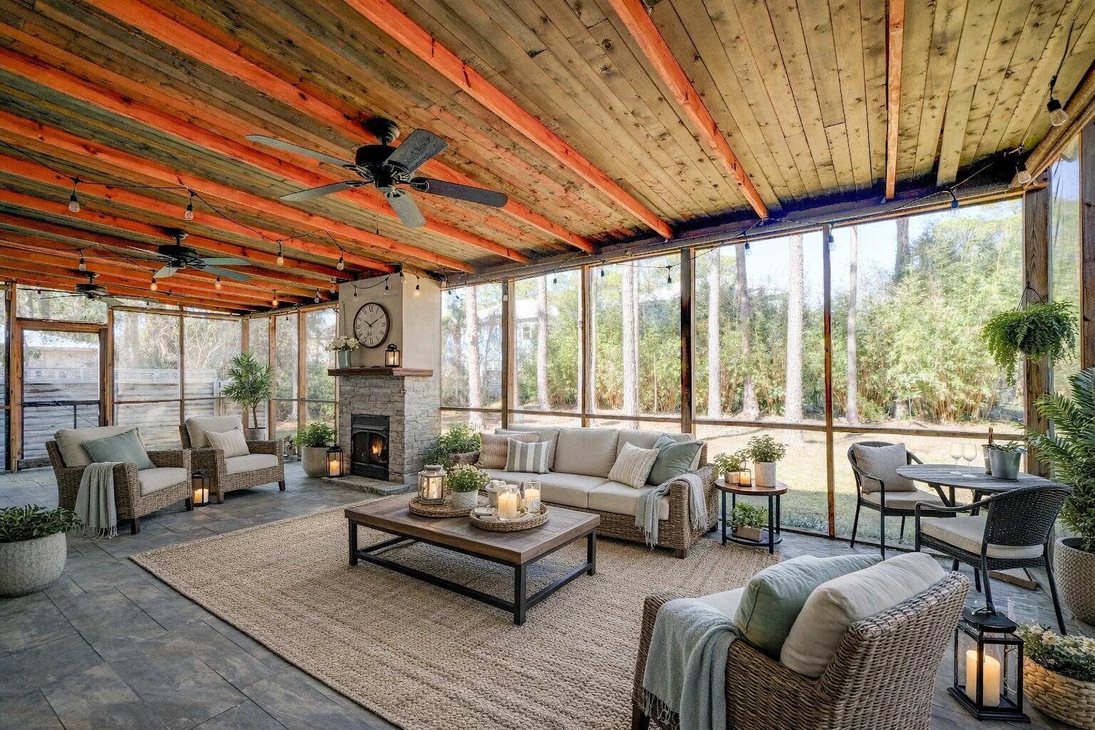 167 Starlight Lane Santa Rosa Beach, FL 32459 - Photo 9 of 44 Staged Screened Porch