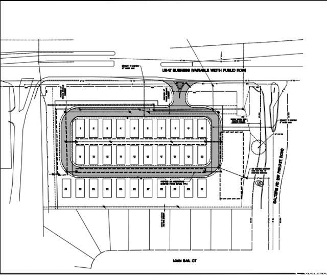 Map showing property parcels