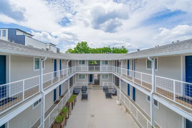 a view of a house with wooden floor