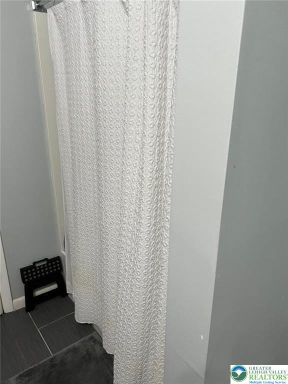 623 Walnut Street, Unit C2 Easton, PA 18042 - Photo 16 of 26 a bathroom with a shower curtain and sink