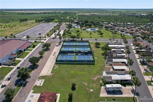 an aerial view of a city
