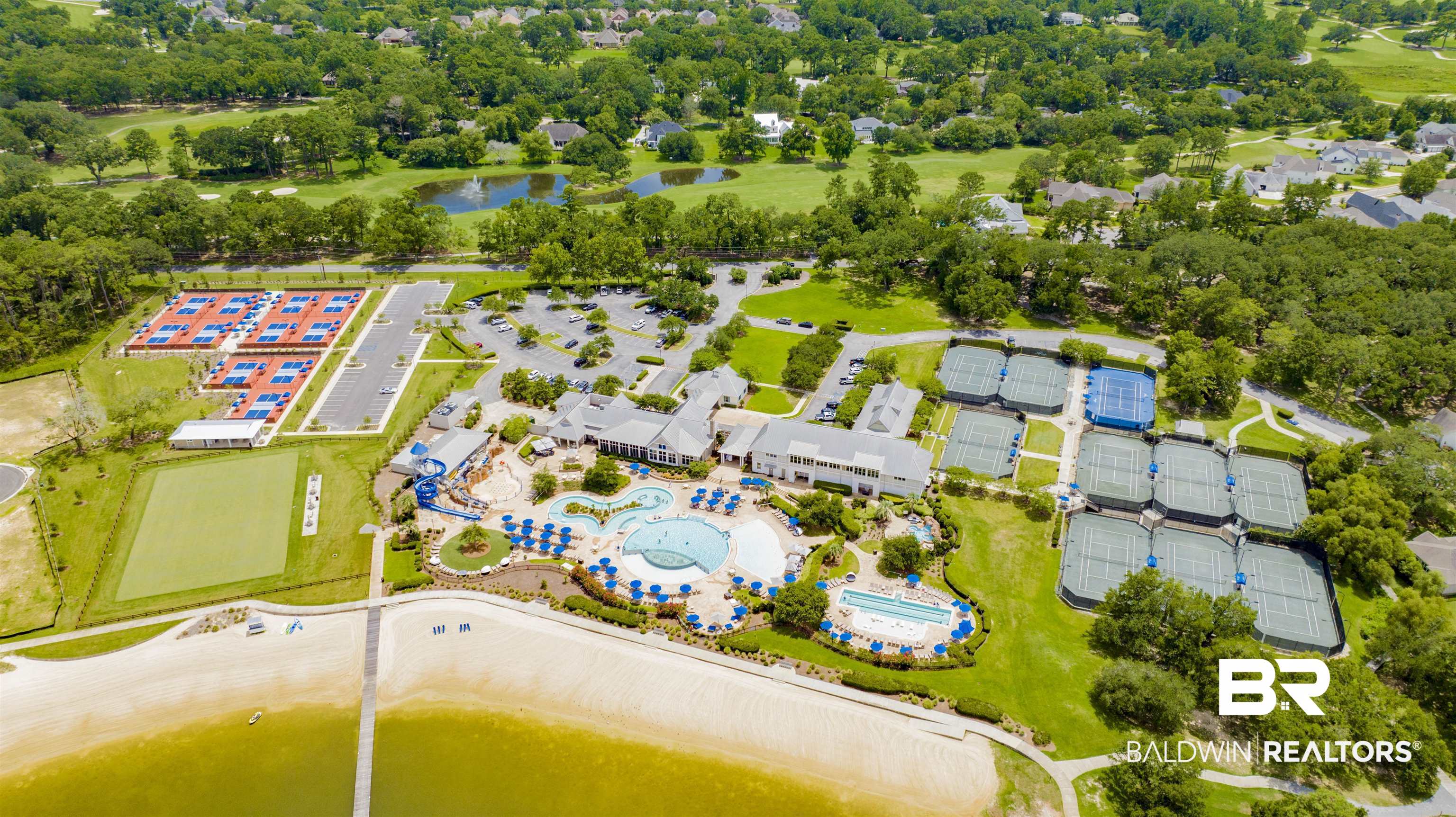 18269 Colony Drive, Unit 601 Fairhope, AL 36532 - Photo 40 of 47 Drone / aerial view featuring a water view