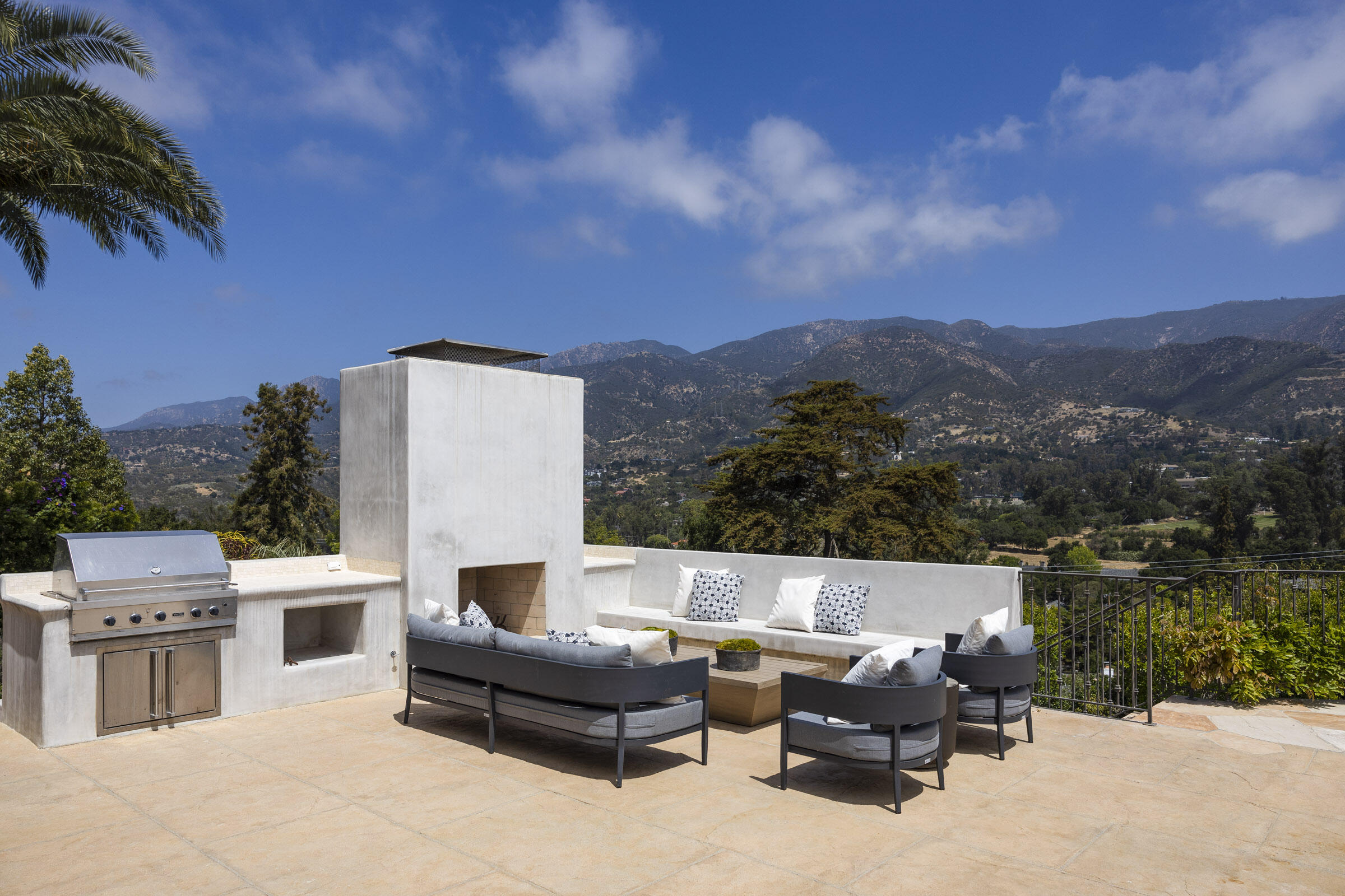612 Cowles Road Montecito, CA 93108 - Photo 20 of 26 a terrace of a house with outdoor seating