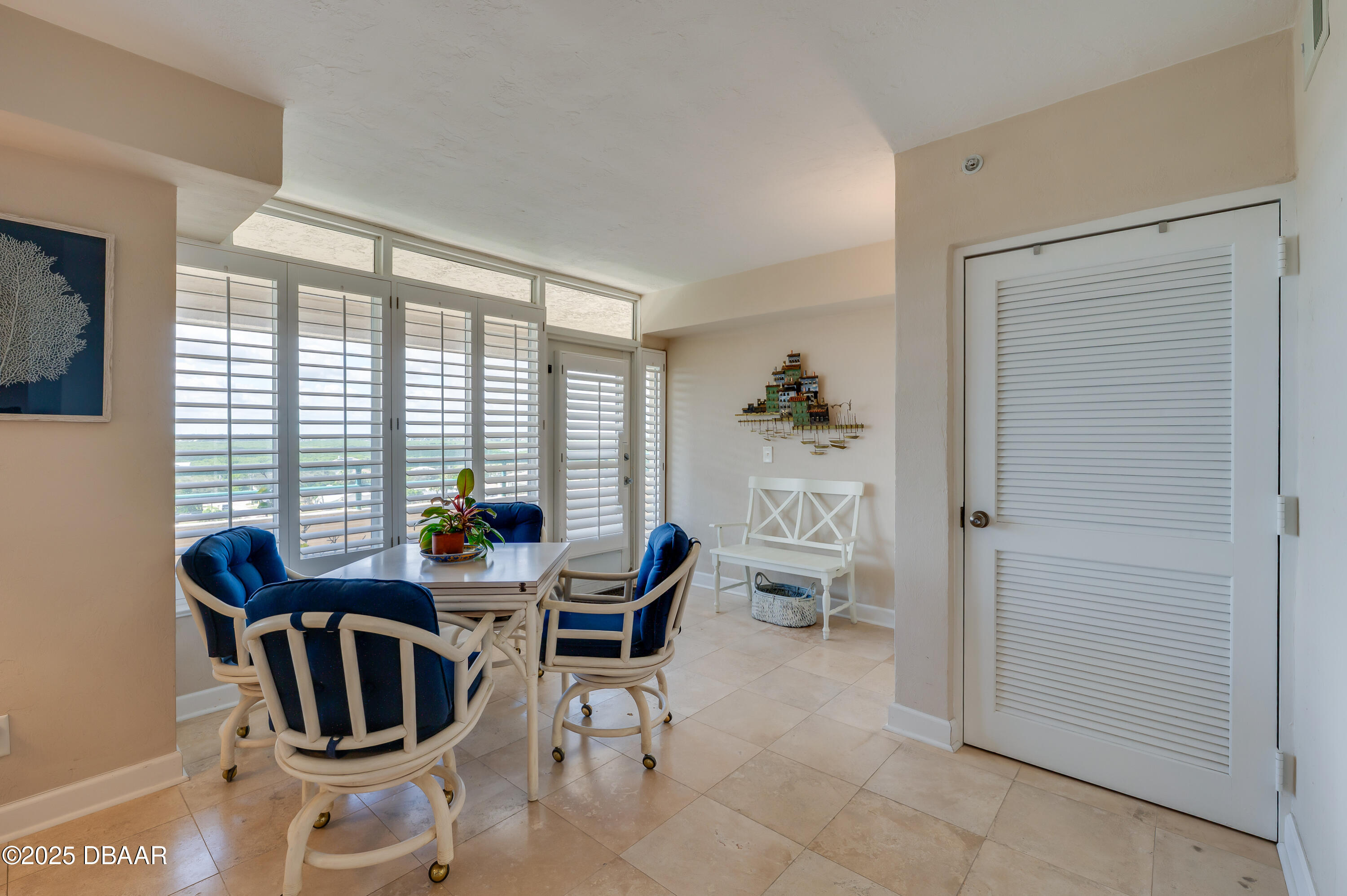 4525 South Atlantic Avenue, Unit 1704 Ponce Inlet, FL 32127 - Photo 3 of 45 a view of a dining room with furniture window and outside view