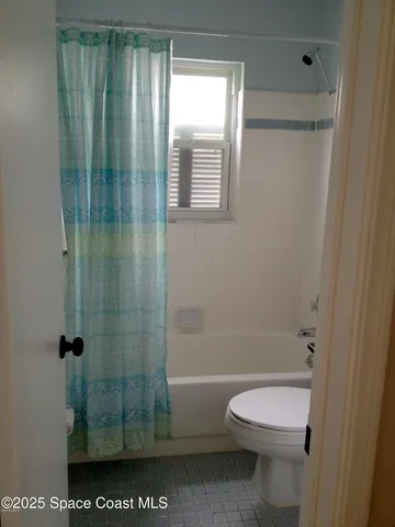 a bathroom with a shower a toilet and a window