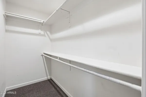 a view of small space with racks on the wall