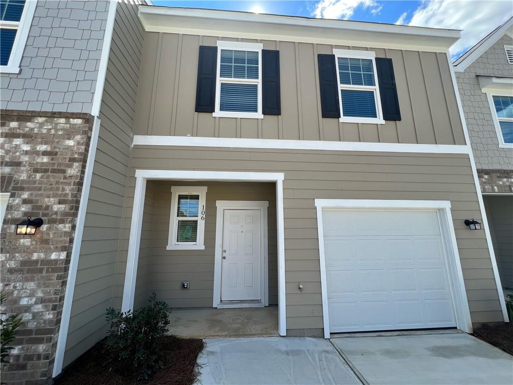 a front view of a house